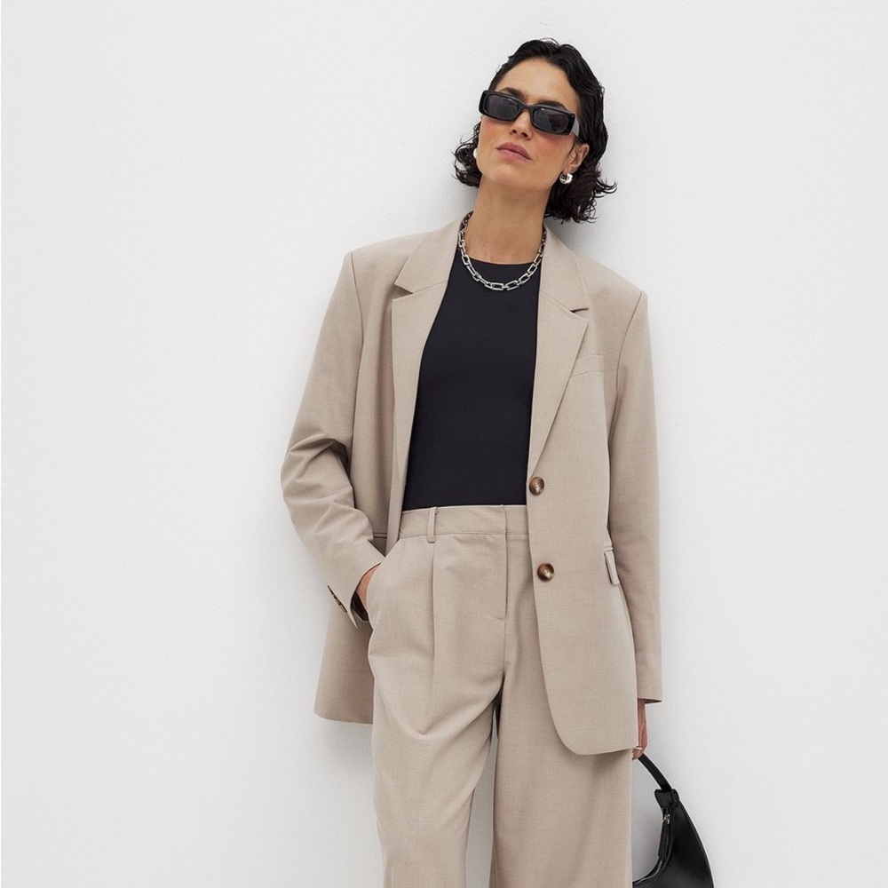 Oversized Melange Blazer